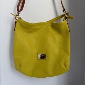 Valentina Genuine Leather Yellow Shoulder Bag | Made in Italy